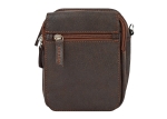 Brązowa skórzana saszetka do paska i na ramię