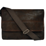 Torba skórzana na ramię - crossbody mieści A4