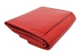 mały, czerwony portfel skórzany damski RFID stop