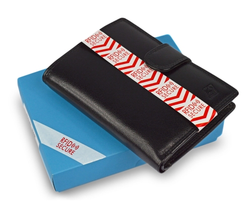 portfel męski z wyjmowaną wkładką na dowód rejestracyjny z ochroną RFID STOP