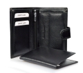 portfel męski z wyjmowaną wkładką na dowód rejestracyjny z ochroną RFID STOP