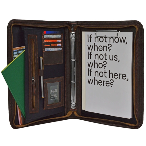 aktówka skórzana model TS10/03 - brązowy