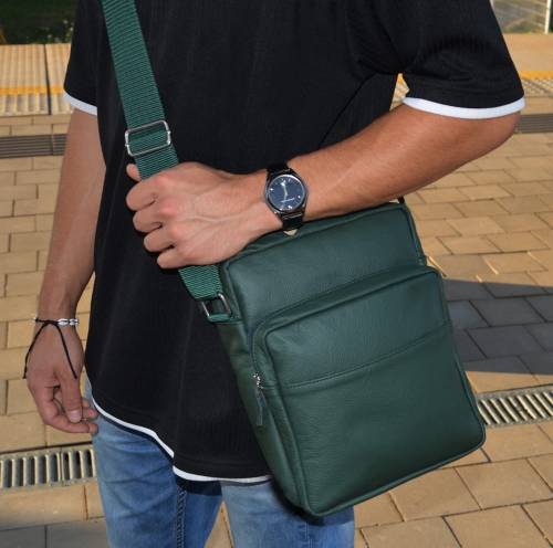 zielona torba męska crossbody tsm12/01/s/z
