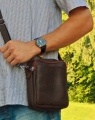 męska saszetka skórzana, mała torebka  A-ART