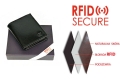 czarne etui z ochroną kart i dokumentów