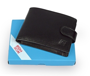 Portfel męski skórzany z ochroną kart RFID STOP